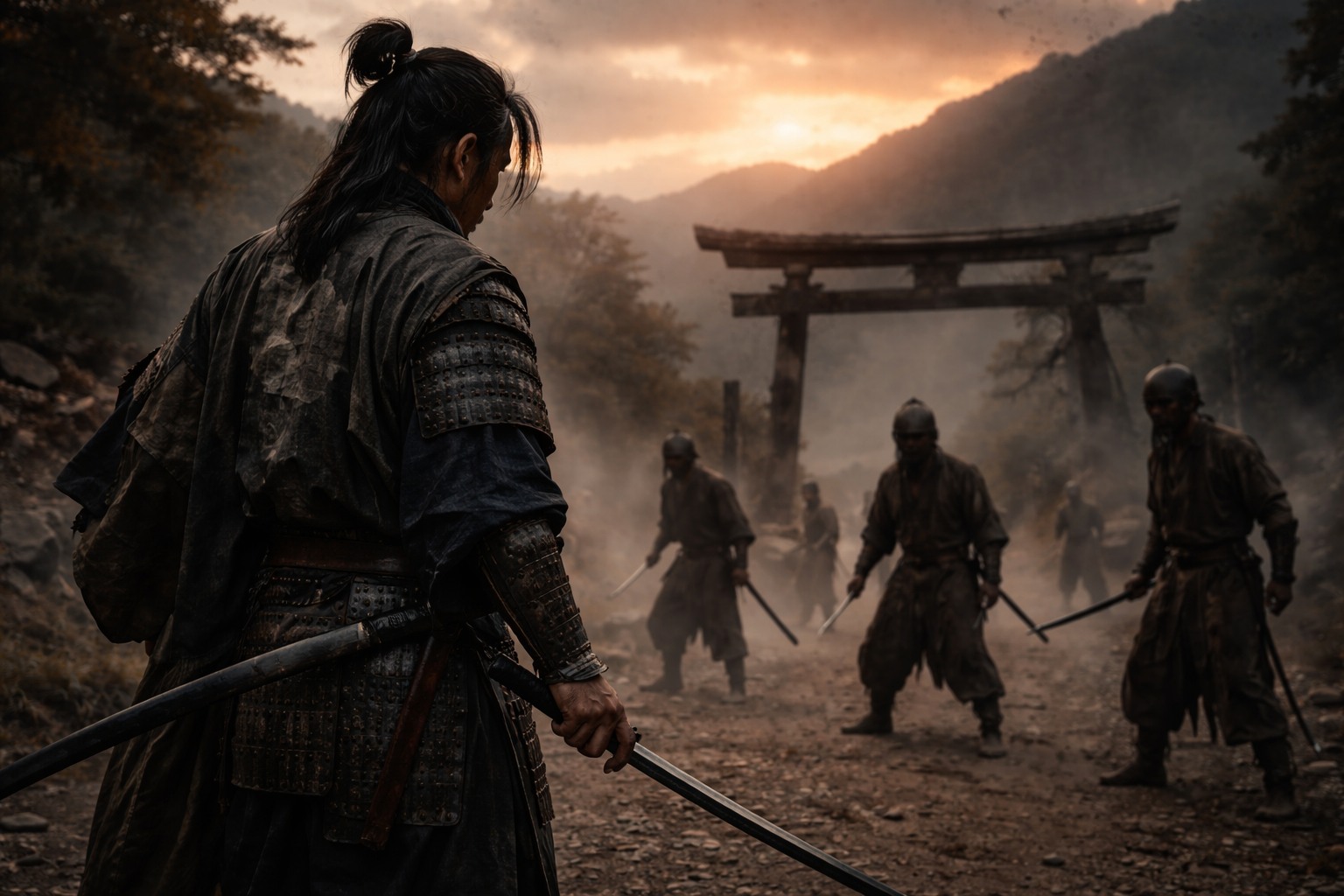 A disgraced samurai returns to a haunted province to reclaim his family honor from bandits, spirits, and the lord who profited from his clan's fall. Branching paths offer harder or easier roads, meaningful item finds, and a final reckoning beneath an ancestral moon.